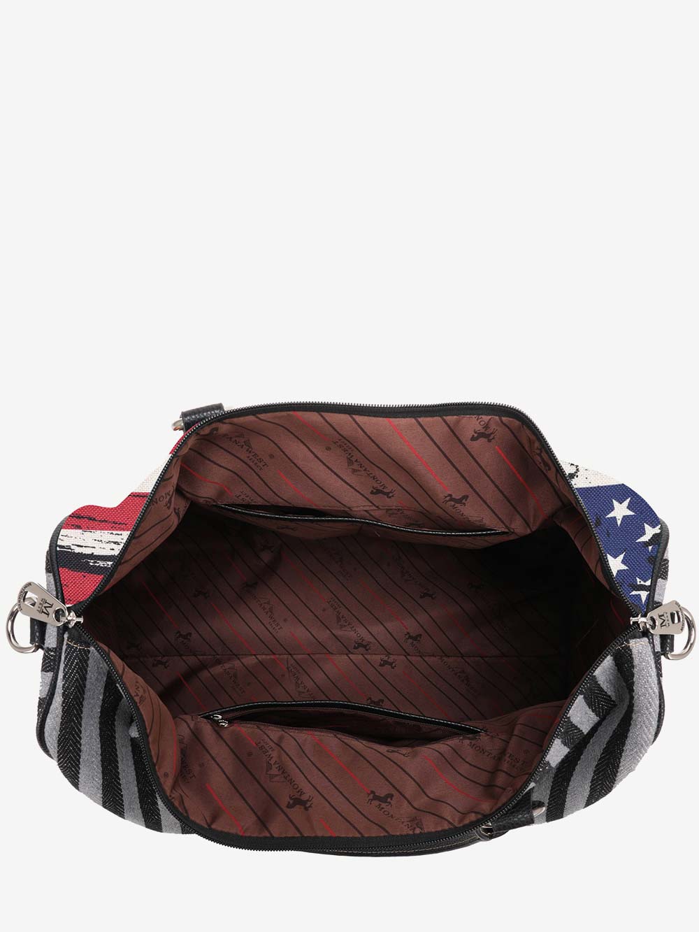 Montana West American Flag Canvas Weekender Bag