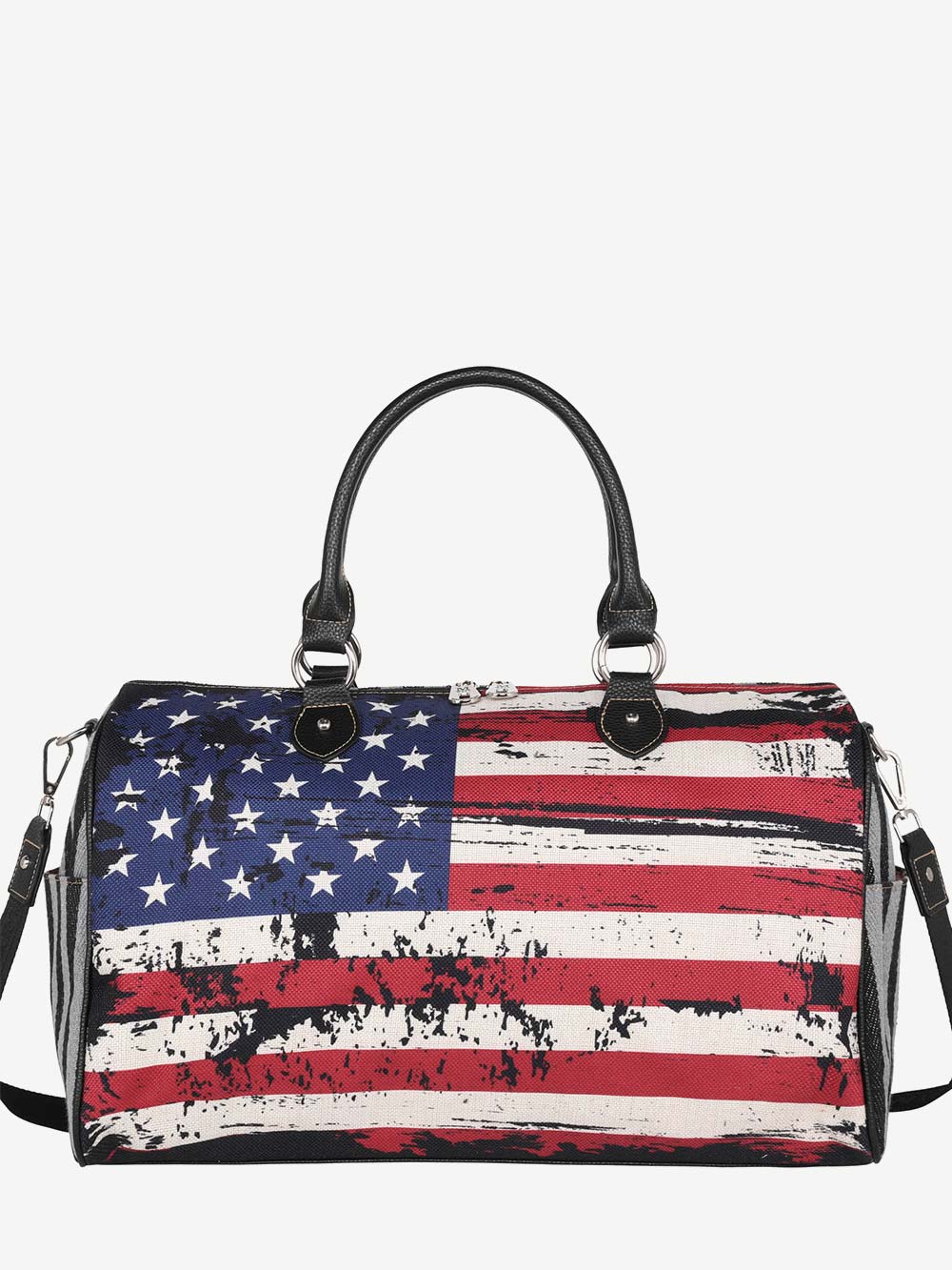 Montana West American Flag Canvas Weekender Bag