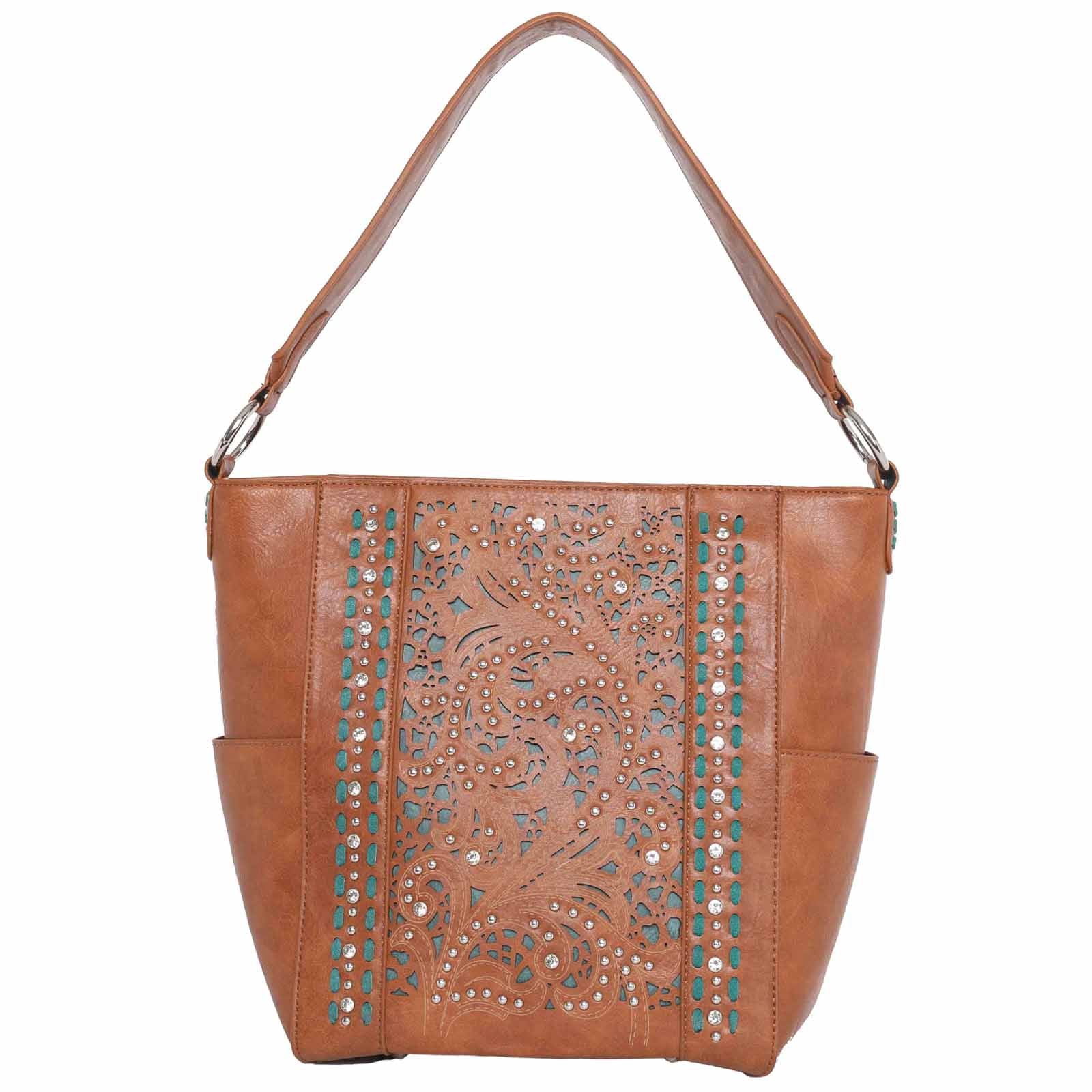 Montana West Vintage Floral Cut-Out Hobo