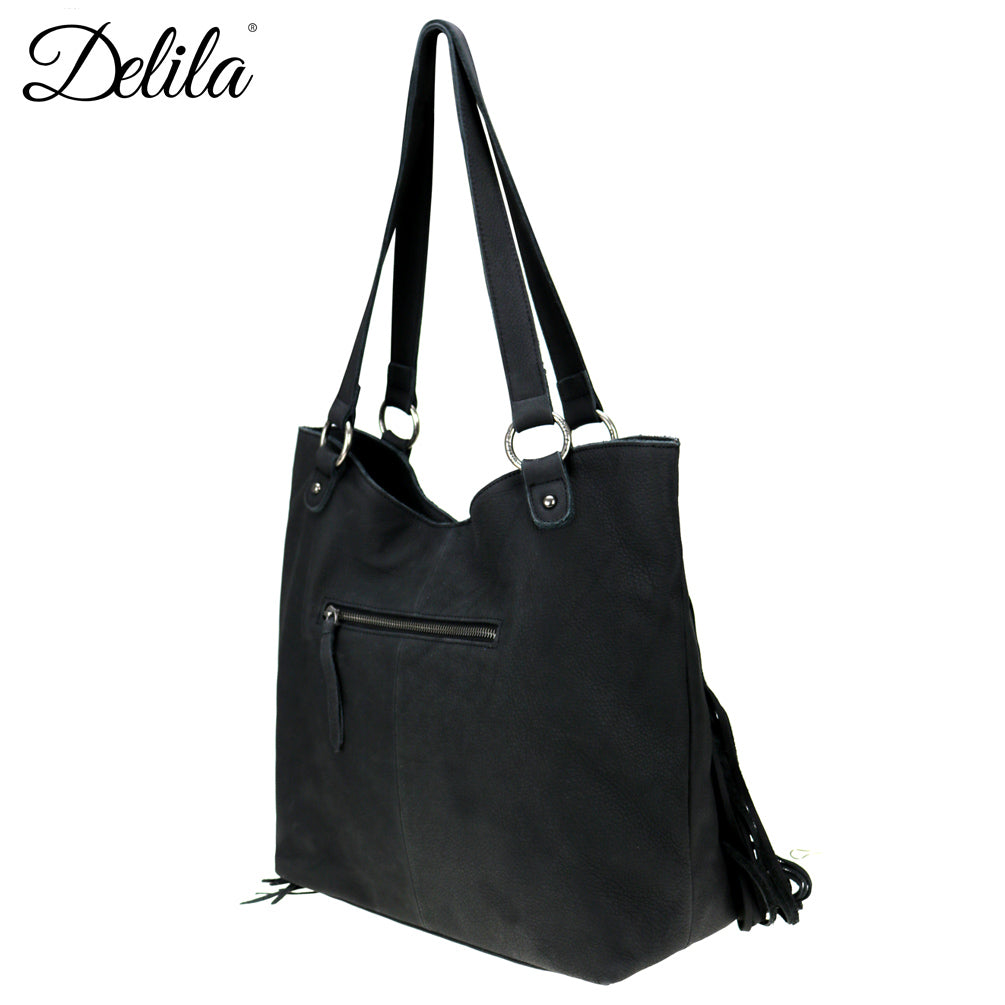 Delila 100% Genuine Leather Collection Tote