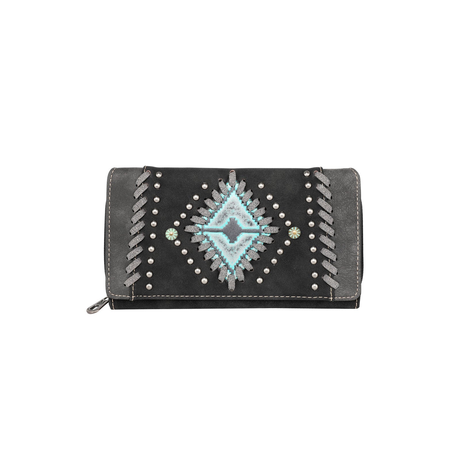 Montana West Aztec Embossed Western Wallet