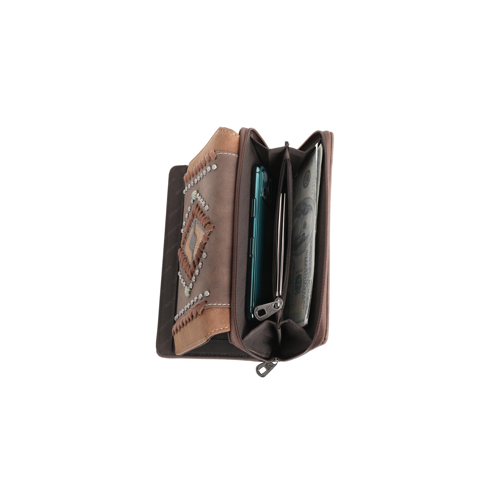 Montana West Aztec Embossed Western Wallet