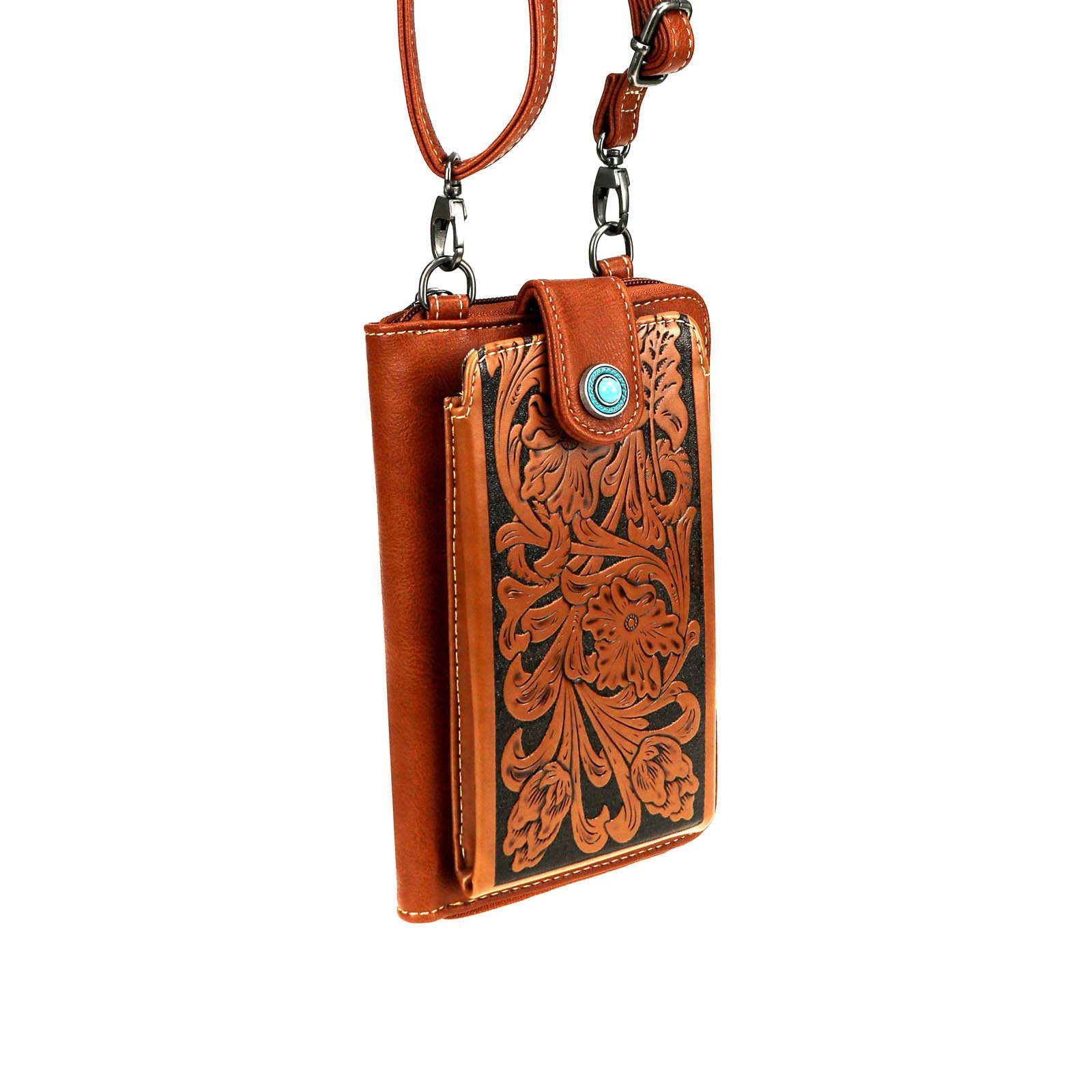 Montana West Western Tooled Phone Case Crossbody Phone Bag