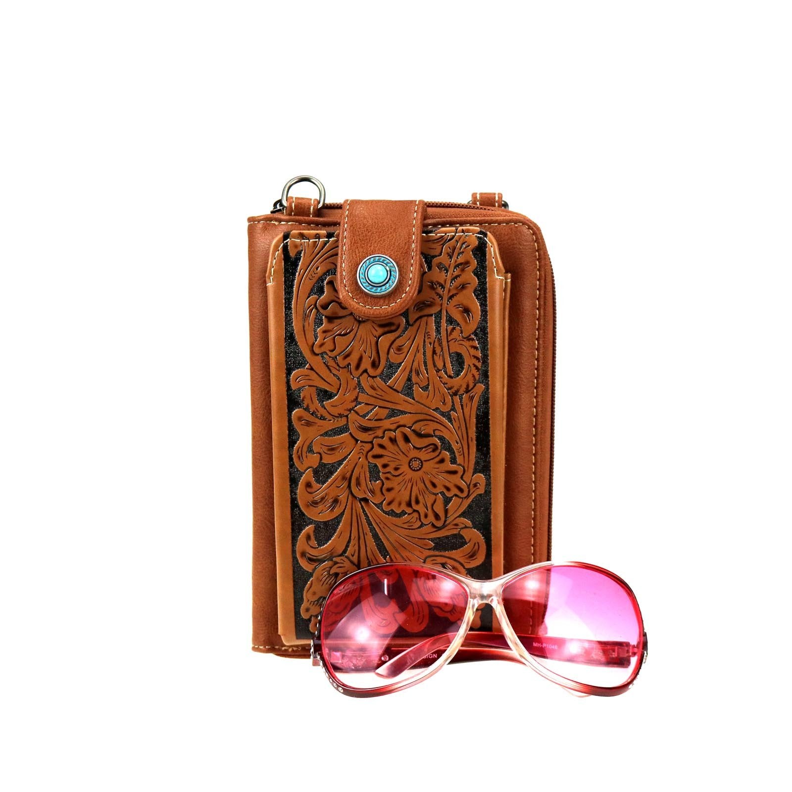 Montana West Western Tooled Phone Case Crossbody Phone Bag