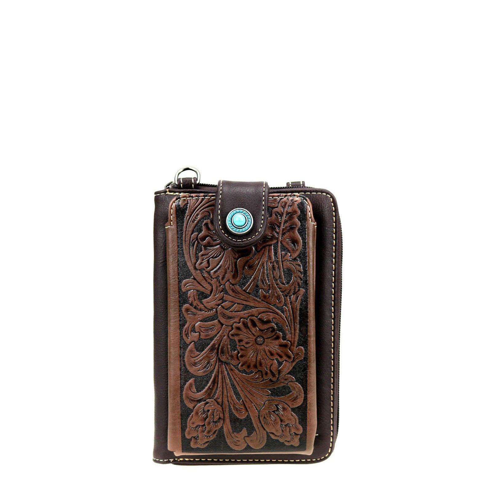 Montana West Western Tooled Phone Case Crossbody Phone Bag