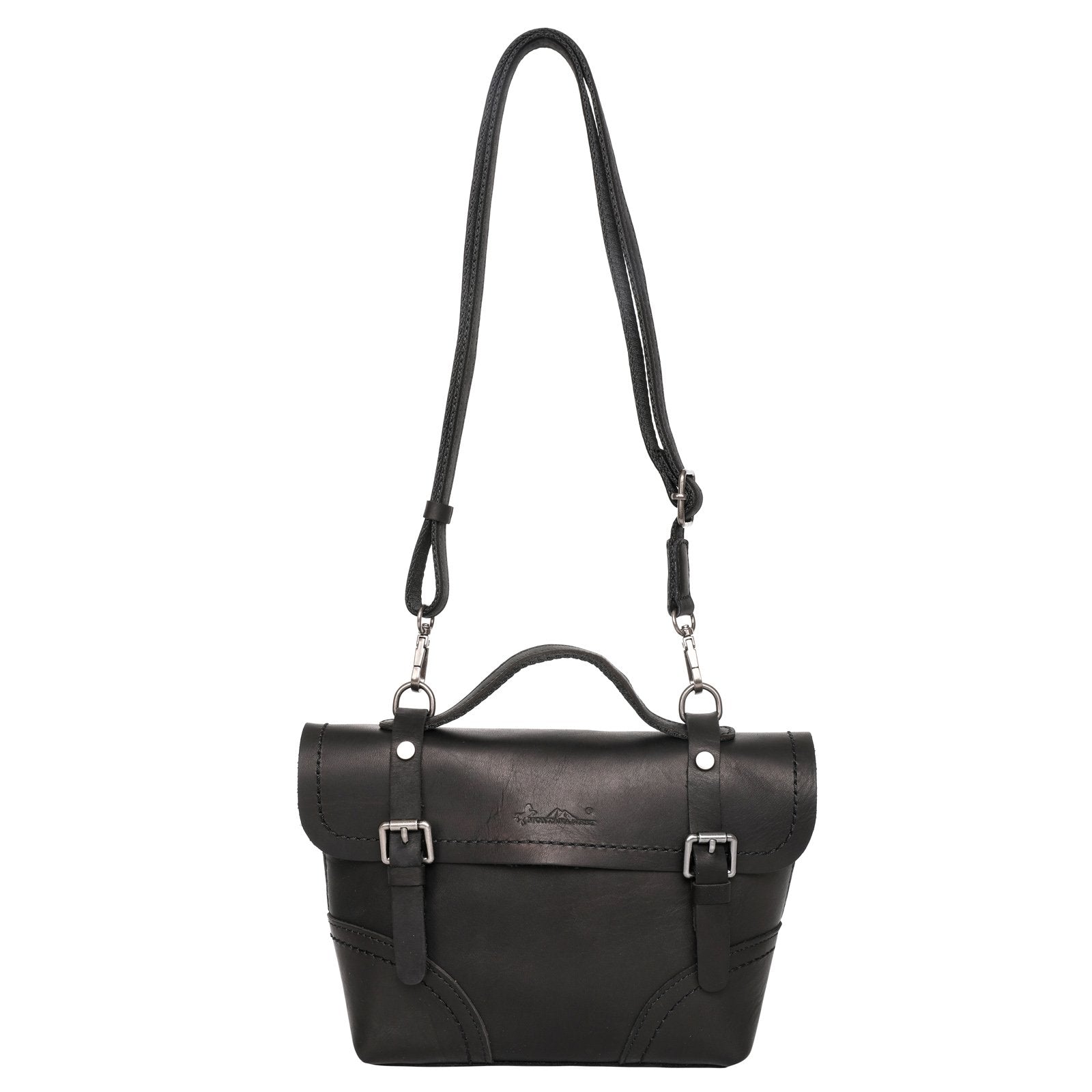 Montana West Genuine Leather Buckle Mini Tote Crossbody Bag