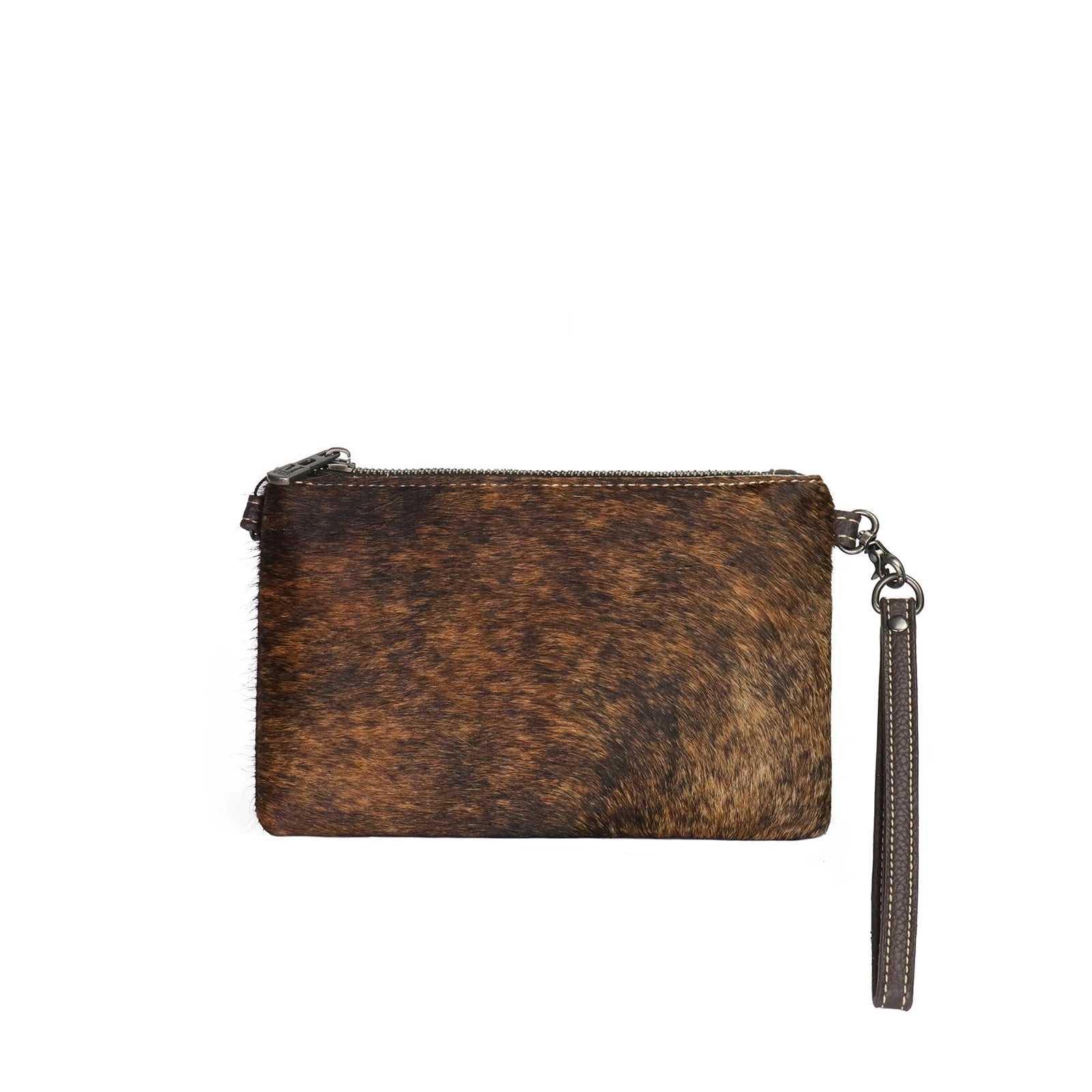 Montana West Hair-On Cowhide Leather Crossbody Clutch