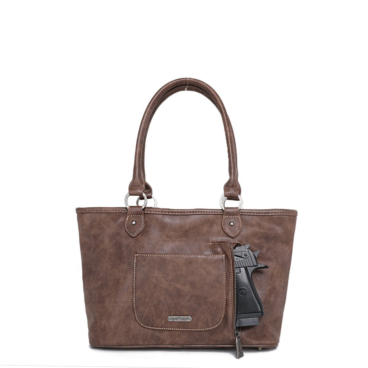 Trinity Ranch Hair-On Leather Collection Concealed Carry Wide Tote