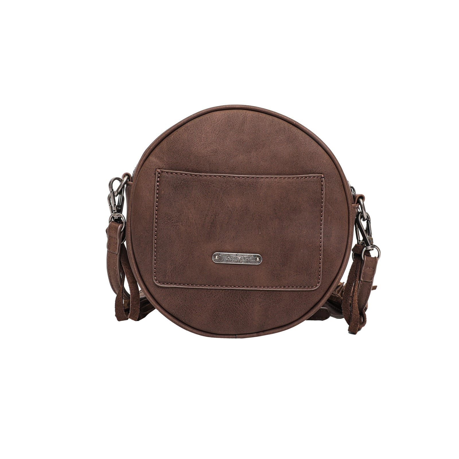 Trinity Ranch Hair On Cowhide Collection Crossbody Circle Bag