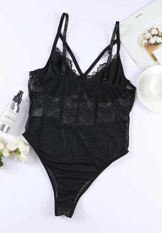 Crush It Girl Lace Panel Bodysuit