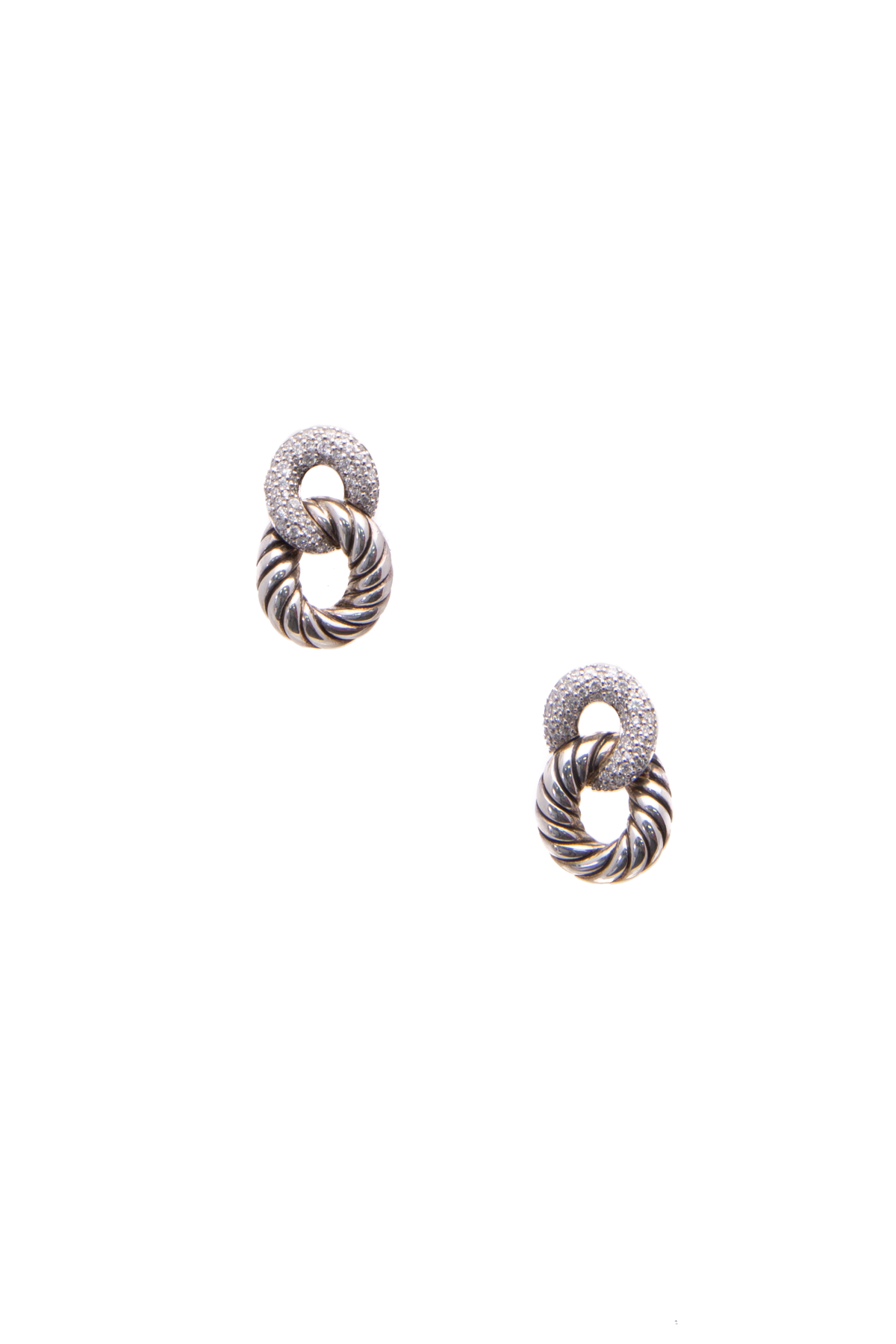 Diamond Extra Small Belmont Curb Link Drop Earrings
