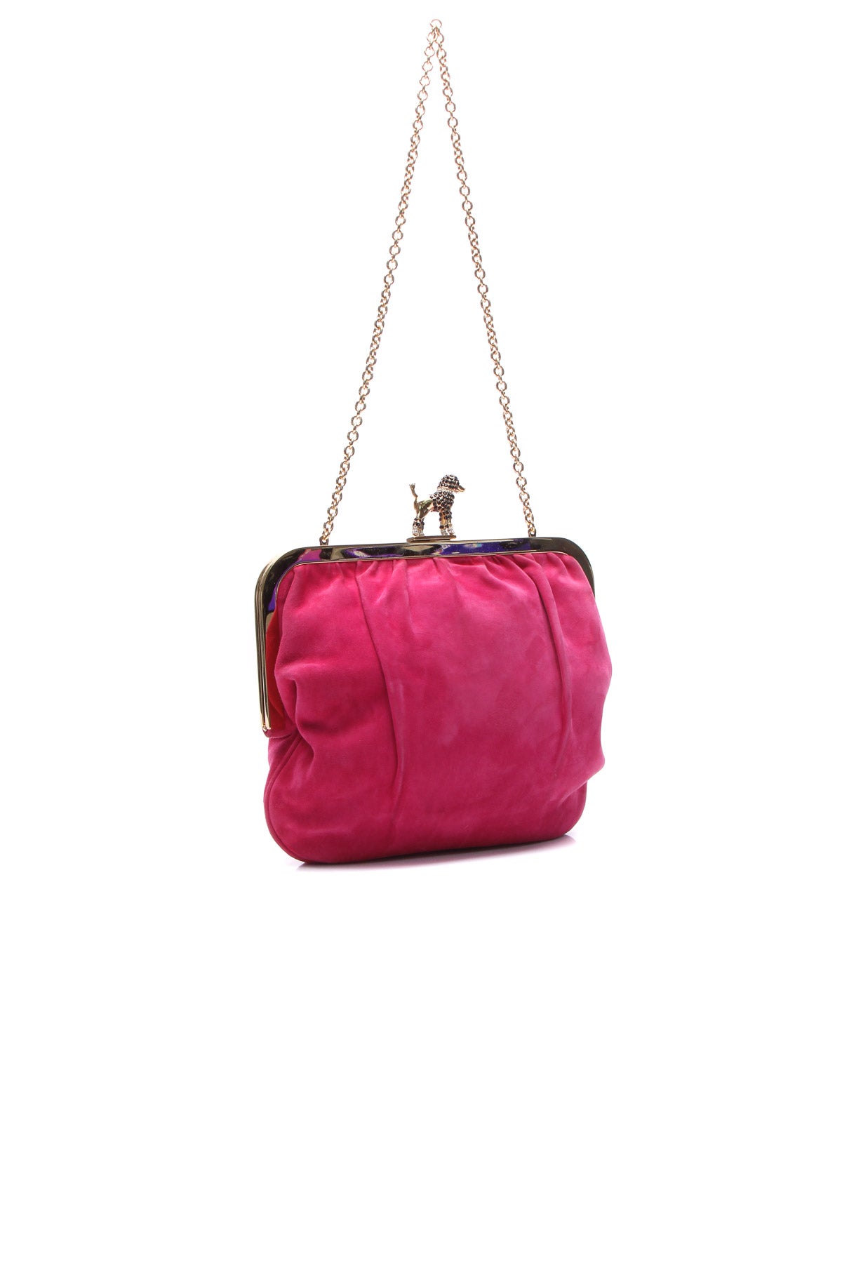 Crystal Poodle Clasp Bag