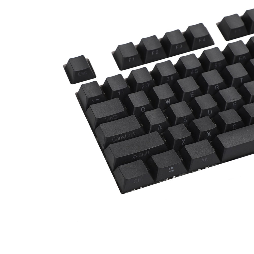 Only Keycap Black Black White PBT Double Shot 104 Side-lit Shine Through Translucent Backlit keycaps OEM Profile for MX Mechanical Keyboard Filco 
