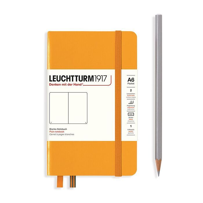 Leuchtturm1917 Hardcover Notebook - Rising Sun - Pocket  3.5 x 6 in (A6) - 187 pages - plain