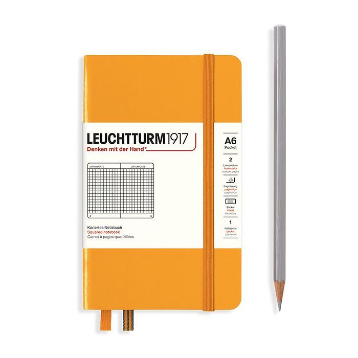 Leuchtturm1917 Hardcover Notebook - Rising Sun - Pocket  3.5 x 6 in (A6) - 187 pages - Squared