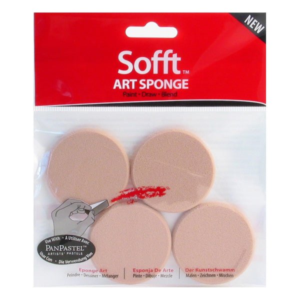 Sofft Tools Art Sponges Round Sponge 4 pack