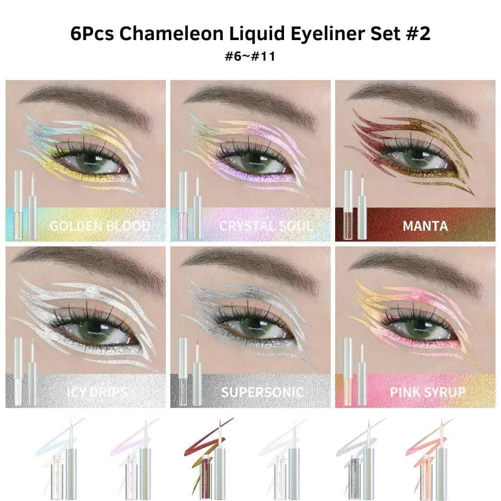 6Pcs Chameleon Liquid Eyeliner Set #2 #6~#11
