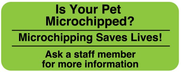 Medical Use Labels - MICROCHIP, Communication Label, 2-1/4