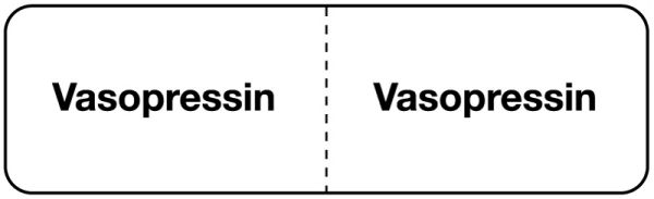 Medical Use Labels - VASOPRESSIN, I.V. Line Identification Label, 3