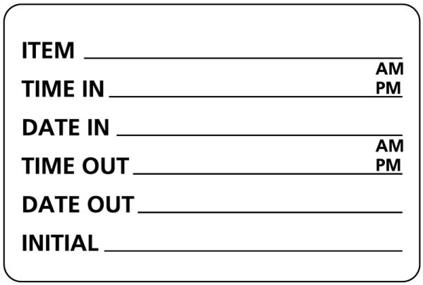 Medical Use Labels - Item Log Label, 3