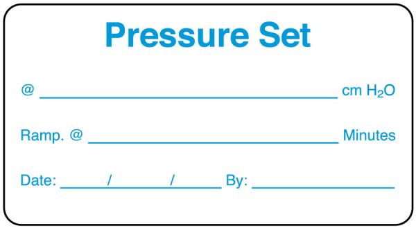 Medical Use Labels - Home Care Pressure Set Label, 3