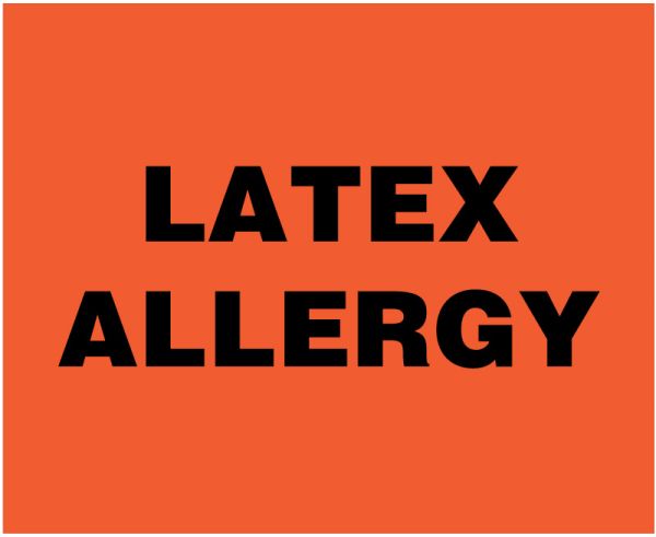 Medical Use Labels - Latex Allergy Alert Label, 8
