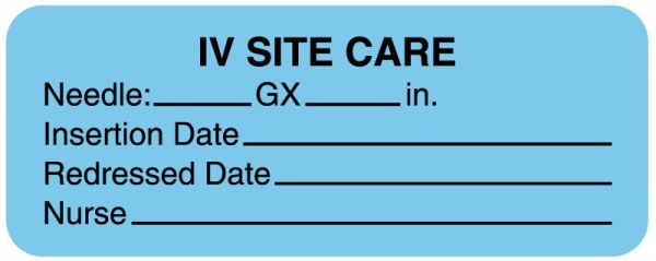 Medical Use Labels - I.V. Site Care Labels, 2-1/4