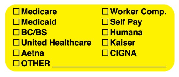 Medical Use Labels - Payor ID Label, 2-1/4