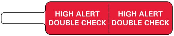 Medical Use Labels - HIGH ALERT Flag, 3-7/8