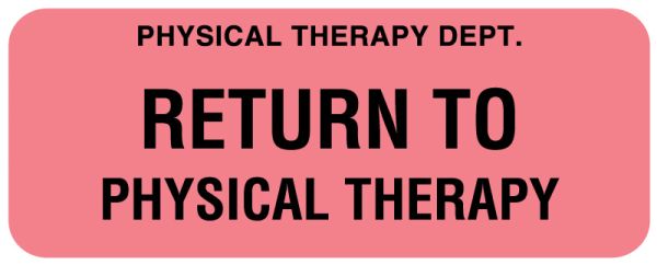 Medical Use Labels - RETURN TO PHYSICAL THERAPY, 2-1/4