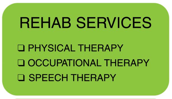 Medical Use Labels - Rehab Services, 1-5/8