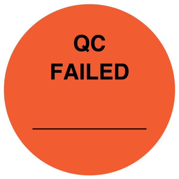 Medical Use Labels - QC FAILED, 1-1/2