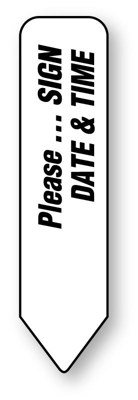 Medical Use Labels - Uniarrow Message Flags-Sign, Date & Time