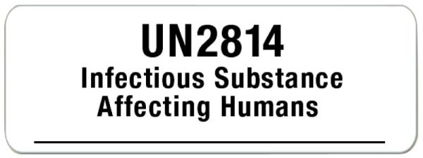 Medical Use Labels - UN2814 Infectious Substance Label, 3
