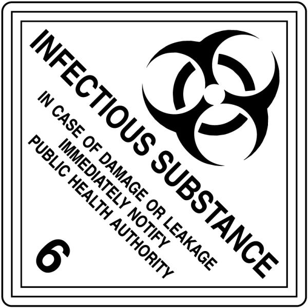 Medical Use Labels - INFECTIOUS SUBSTANCE, Shipping Label, 4