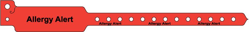 Medical Use Labels - Plastic Medical Alert Wristbands - Wide