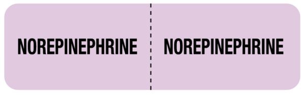 Medical Use Labels - NOREPINEPHRINE, I.V. Line Identification Label, 3