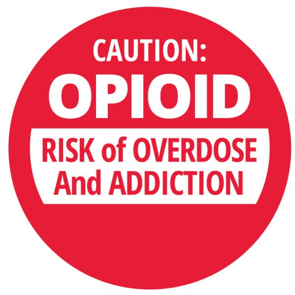 Medical Use Labels - Opioid Warning, 3/4