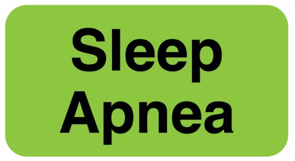 Medical Use Labels - SLEEP APNEA, Patient Care Label, 1-5/8