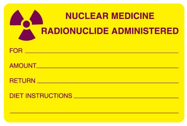Medical Use Labels - Nuclear Medicine Communication Label, 4