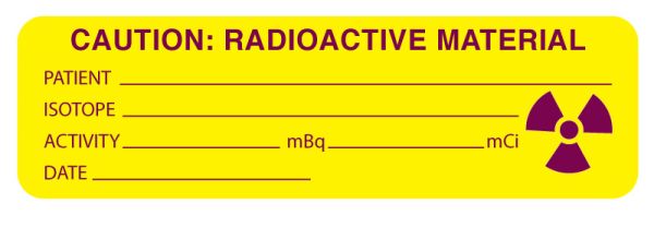 Medical Use Labels - Nuclear Medicine Communication Label, 3