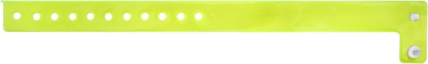 Medical Use Labels - Yellow Blank Vinyl Edgeglow Wristband, 10-1/8