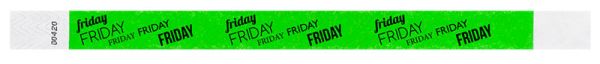 Medical Use Labels - FRIDAY Adult Tyvek Weekday Wristband, 10