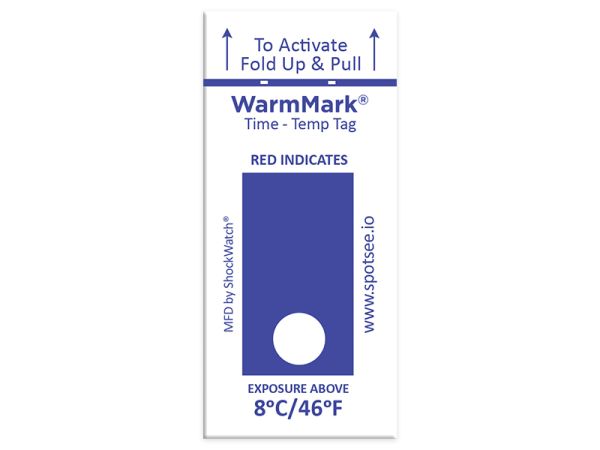 Medical Use Labels - WarmMark Single-Use Temperature Indicator 8C/46F