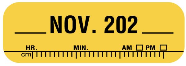 Medical Use Labels - X-Ray Date Label Nov 202__, 1-1/2