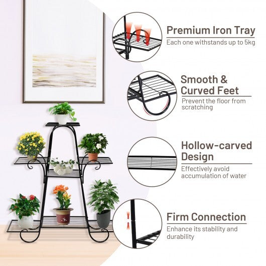 7 Tier Metal Patio Plant Stand