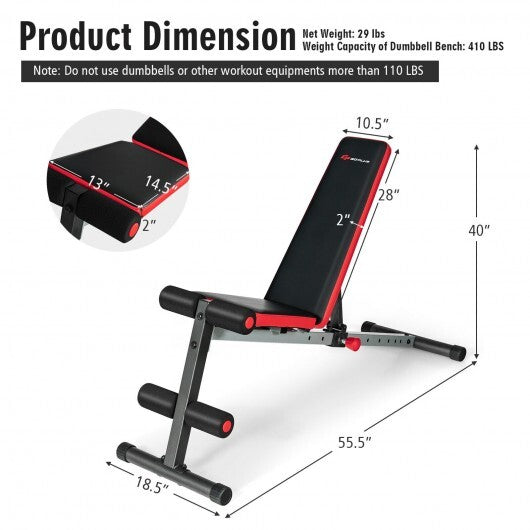 Multi-function Weight Bench with Adjustable Backrest