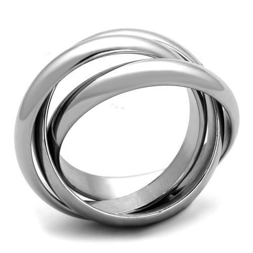 TK1669 - Stainless Steel Ring High polished (no plating) Women No Stone No Stone