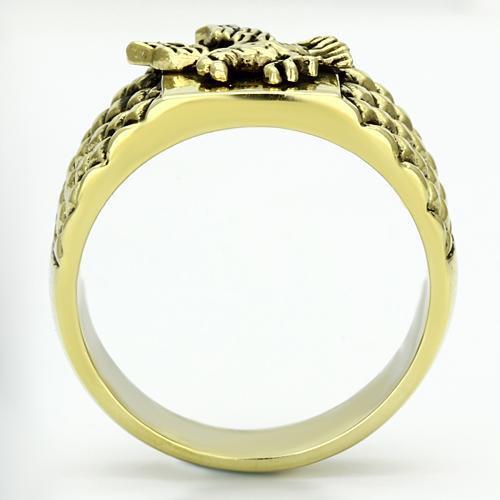 TK773 - Stainless Steel Ring IP Gold(Ion Plating) Men No Stone No Stone
