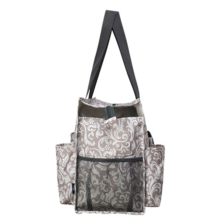 Floral Vines NGIL Zippered Caddy Large Organizer Tote Bag